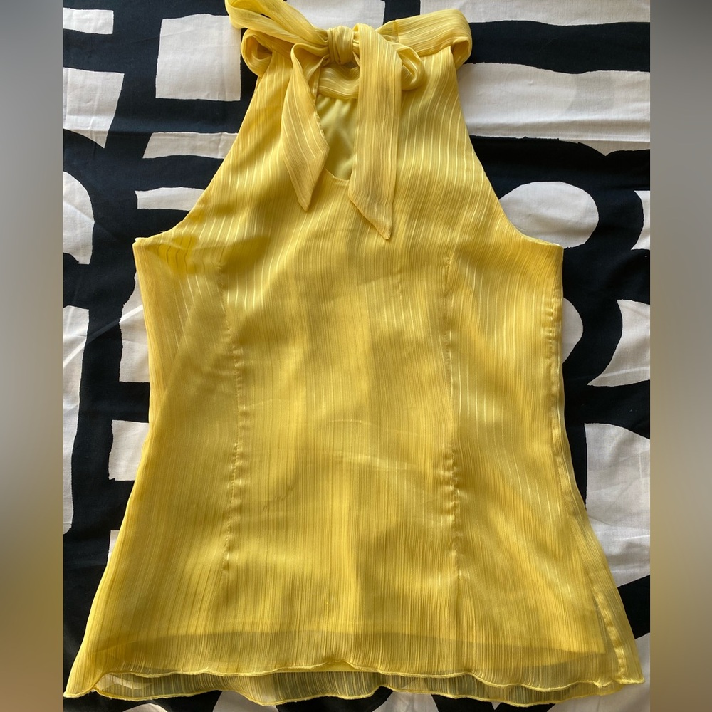 BCX Sunshine Yellow Ruffled Blouse - Picture 2 of 6